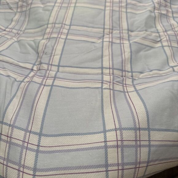 Antique Blue Purple Floral Quilt Comforter Hand Quilted Queen Reversible Pretty! - Picture 8 of 9